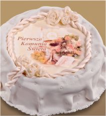 Tort na komunię świętą, cukiernia w Warszawie